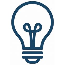 Icon Glühbirne – Symbol für Ratgeber mit praktischen Tipps und Inspiration